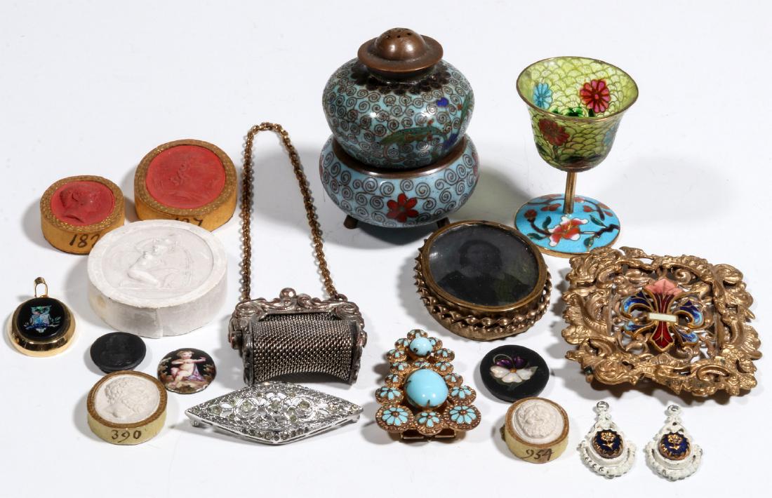 A COLLECTION OF ENAMELED AND OTHER ANTIQUE OBJECTS (1 of 14)