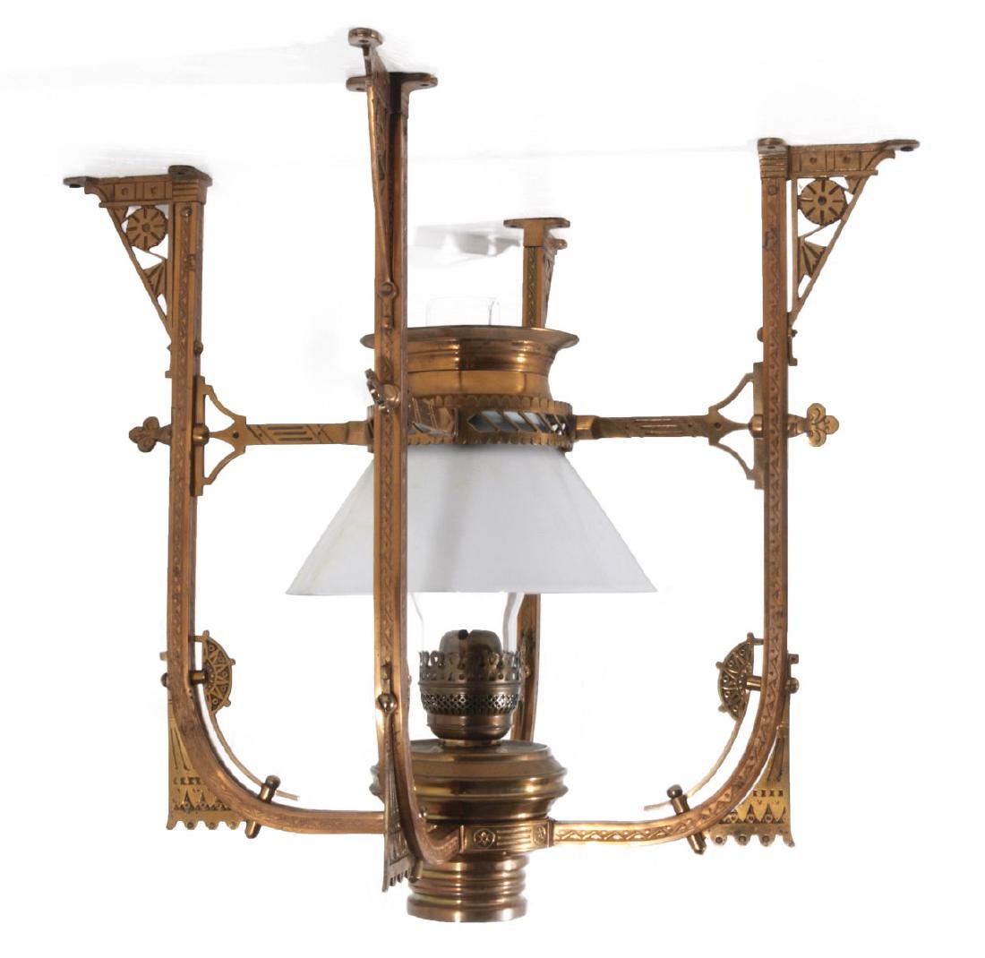 AN ORNATE DAYTON MFG. CO BRASS RAIL CAR CHANDELIER (1 of 12)