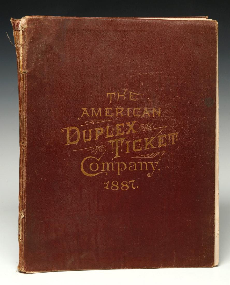 AN 1887 AMERICAN DUPLEX TICKET CO RAILROAD CATALOG (1 of 12)