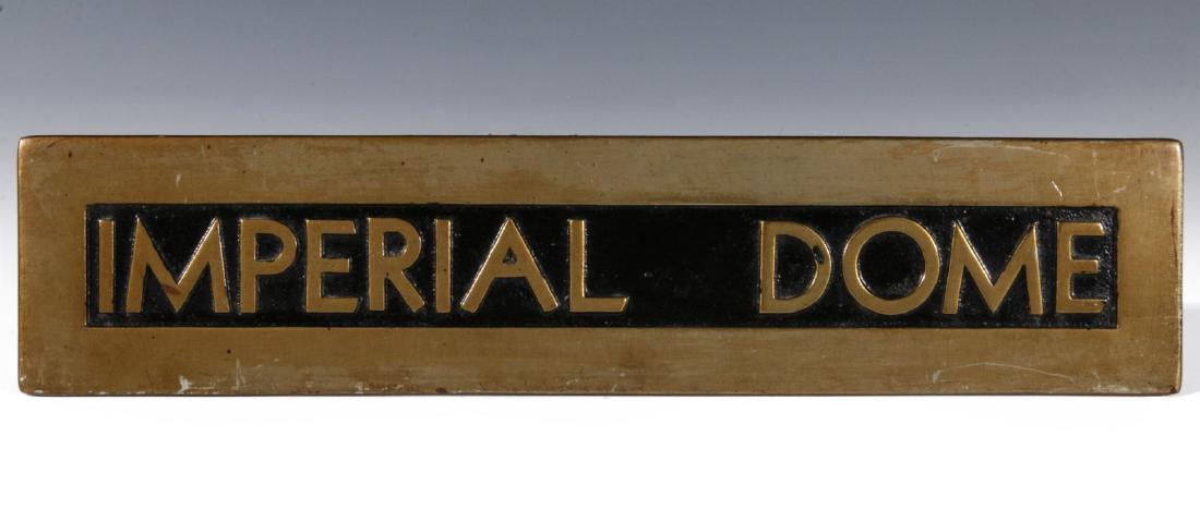 A PULLMAN CO. 'IMPERIAL DOME' RAILCAR NAME PLATE (1 of 7)