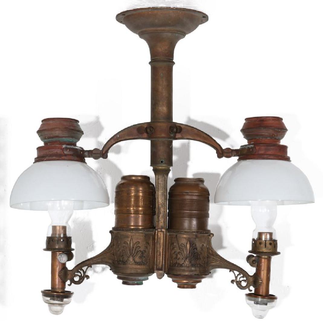 A DAYTON MFG. CO. RAILROAD CHANDELIER, CIRCA 1890 (1 of 9)