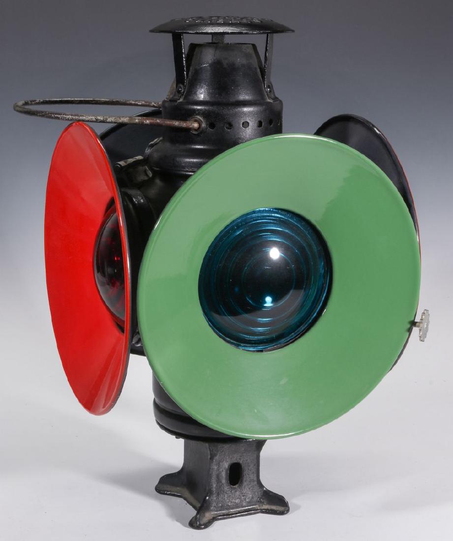 AN ADLAKE PRESSED STEEL SWITCH LAMP CIRCA 1906 (1 of 14)