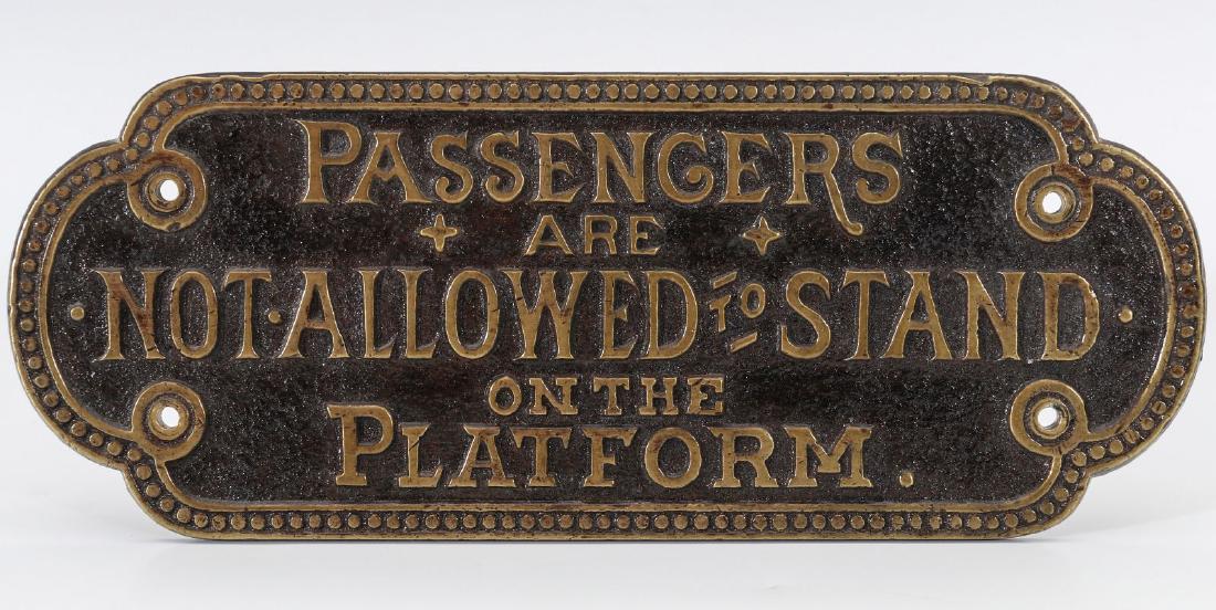 AN ADLAKE PASSENGER NOTICE PLATE NO. 13 (1 of 7)