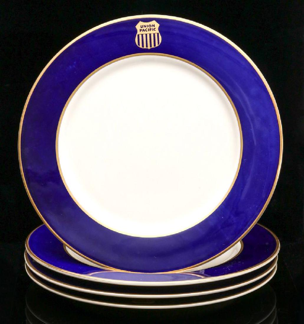 FOUR UNION PACIFIC DINNER PLATES WITH LOGO (1 of 11)