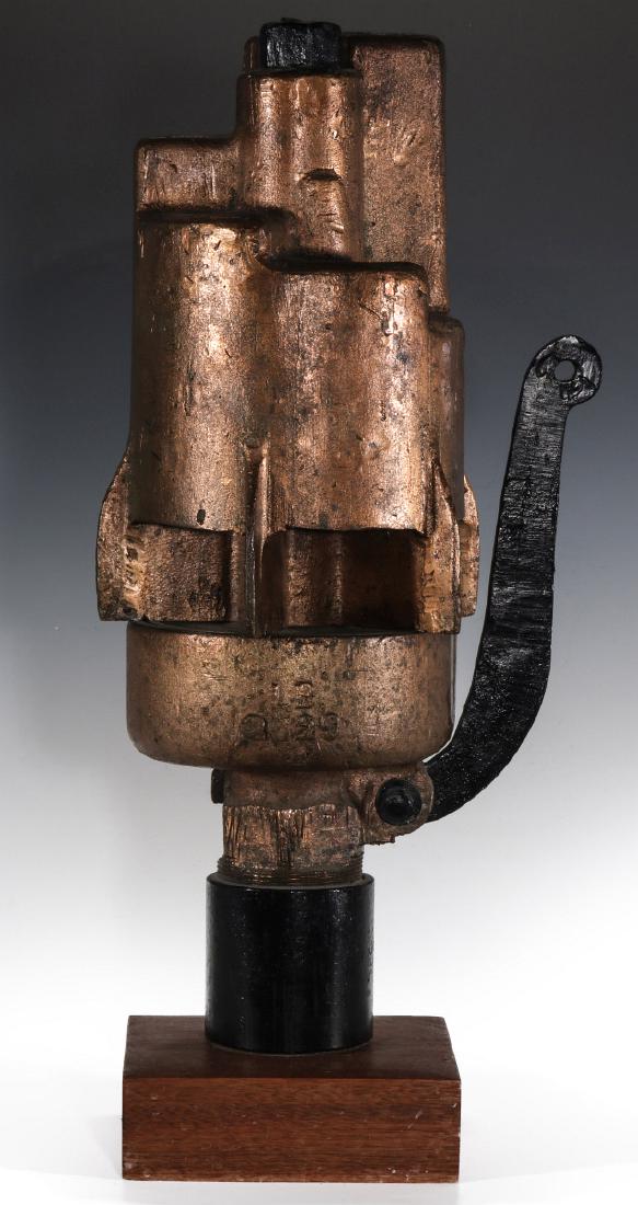 A 17-INCH FIVE CHIME BRONZE STEP WHISTLE MARKED NP (1 of 13)