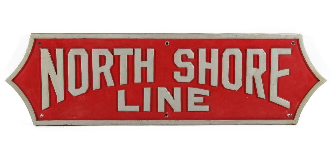 A NORTH SHORE LINE CAST ALUMINUM LOCOMOTIVE PLAQUE (1 of 8)