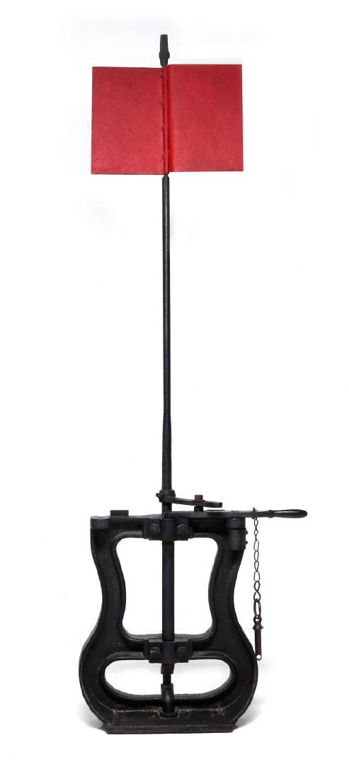 A LARGE IRON MINNESOTA RAIL LINE SWITCH STAND (1 of 10)