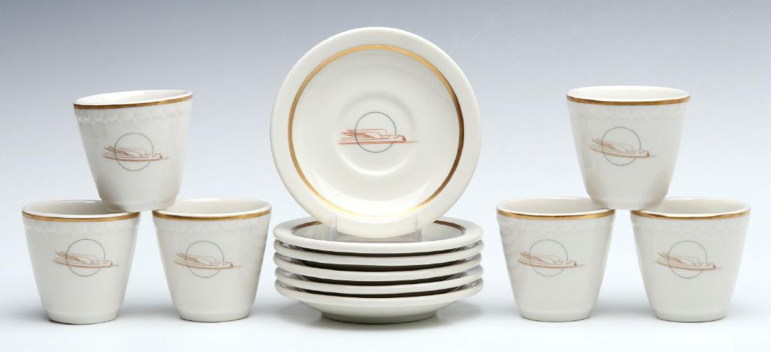 SIX UNION PACIFIC RR DEMITASSE CUP AND SAUCERS (1 of 11)