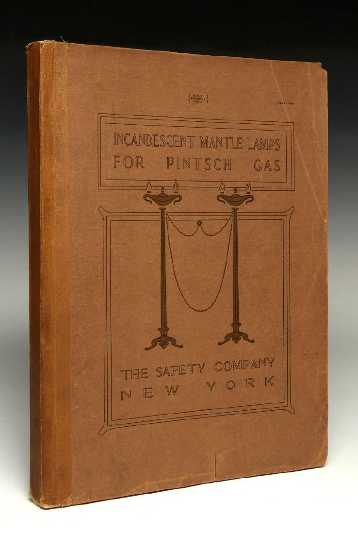 1911 SAFETY CAR PINTSCH GAS MANTLE LAMPS CATALOG: A 1911 soft back catalog, The Safety Car Heating and Lighting Company, 'Incandescent Mantle Lamps for Pintsch Gas', one-color printing, illustrated including parts schematics, 231 pages. Measures 12 x