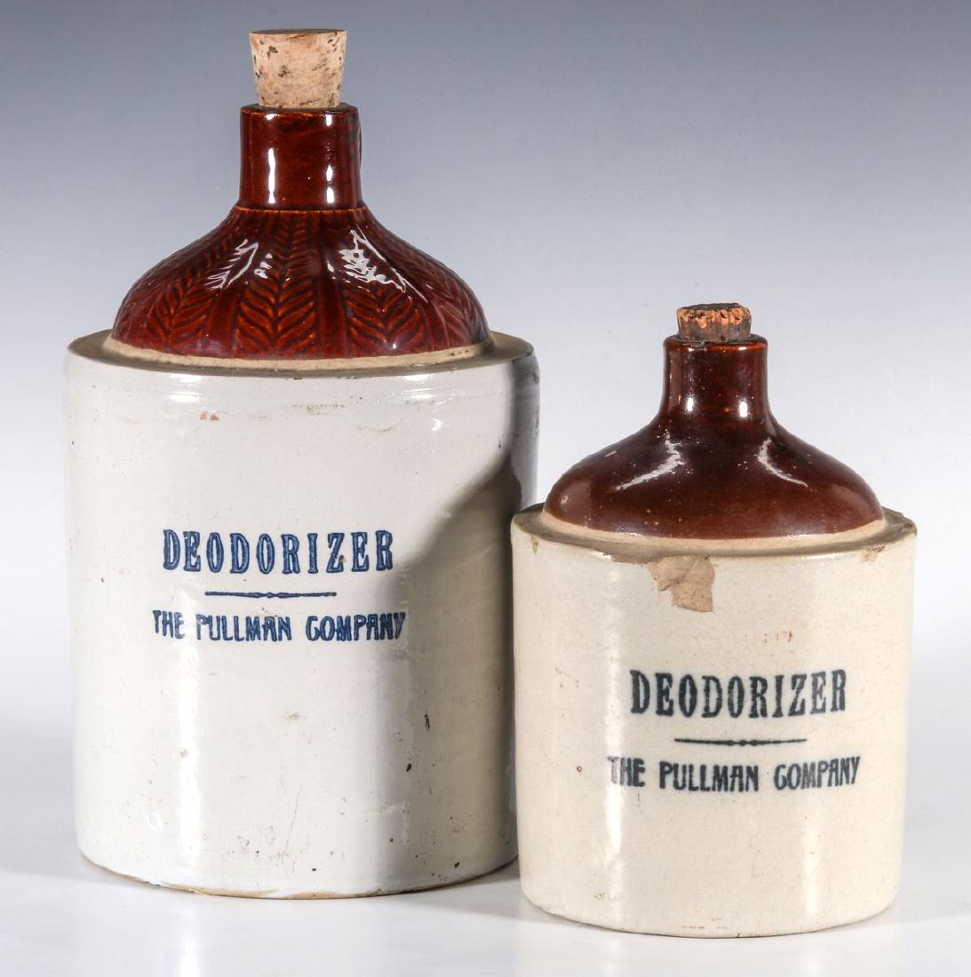 STONEWARE JUGS ADVERTISING PULLMAN DEODORIZER (1 of 12)