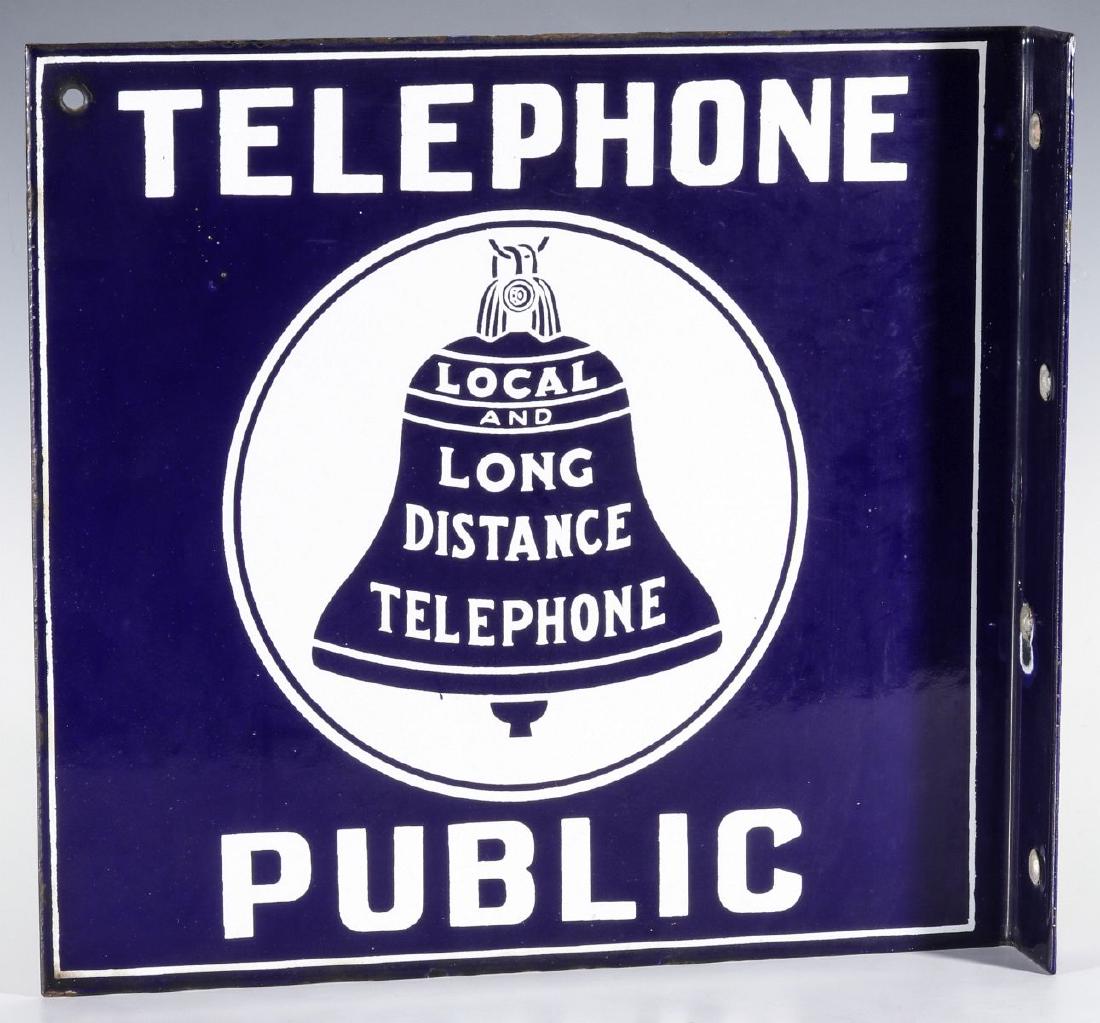 RARE BELL SYSTEMS 'TELEPHONE PUBLIC' PORCELAIN SIGN (1 of 11)