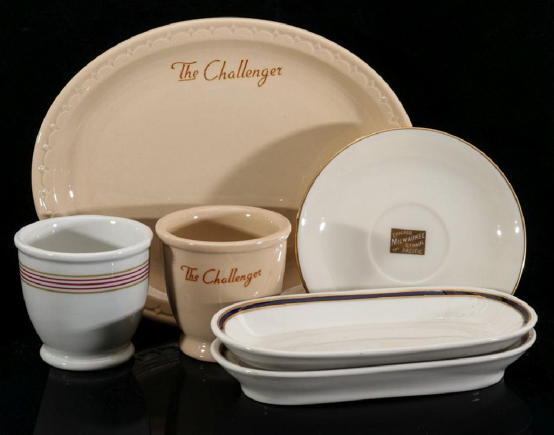 SIX GOOD PIECES OF VARIOUS RAILROAD CHINA PATTERNS (1 of 14)