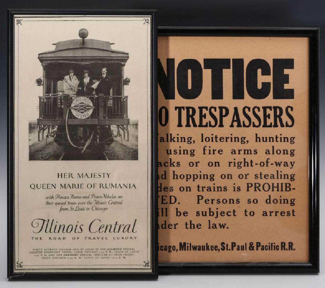 ILLINOIS CENTRAL AND C.M.StP&P POSTER AND SIGN (1 of 10)