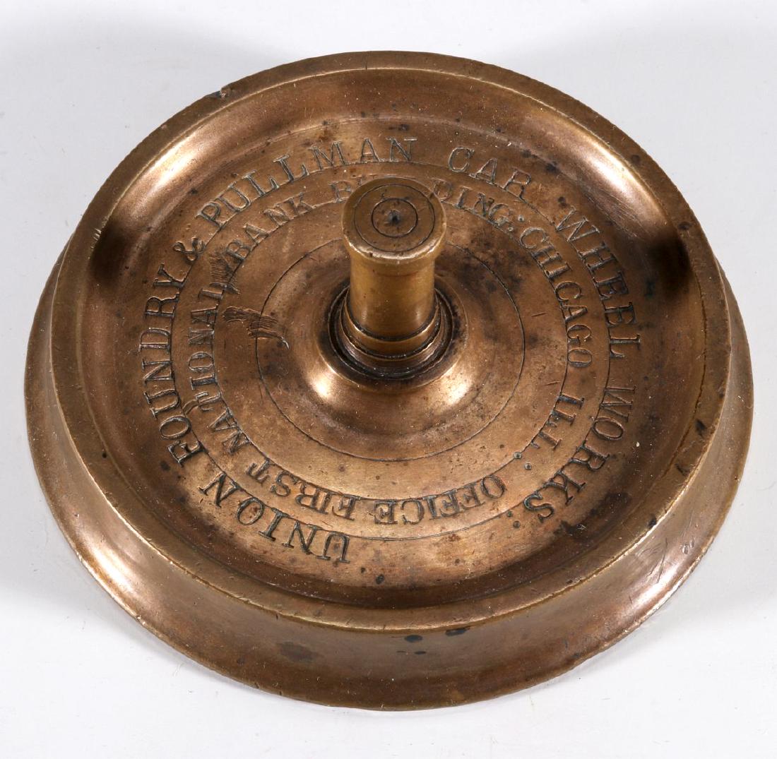 UNION FOUNDRY PULLMAN CAR WHEEL WORKS PAPERWEIGHT (1 of 9)