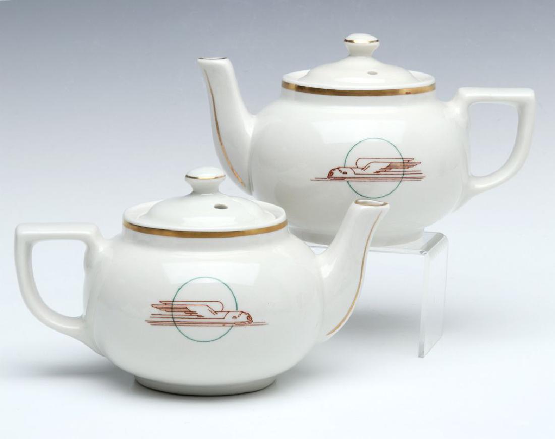 PAIR UNION PACIFIC RR WINGED STREAMLINER TEAPOTS (1 of 10)