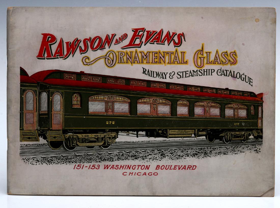RAWSON EVANS RAILWAY STEAMSHIP ORNAMENTAL GLASS (1 of 9)