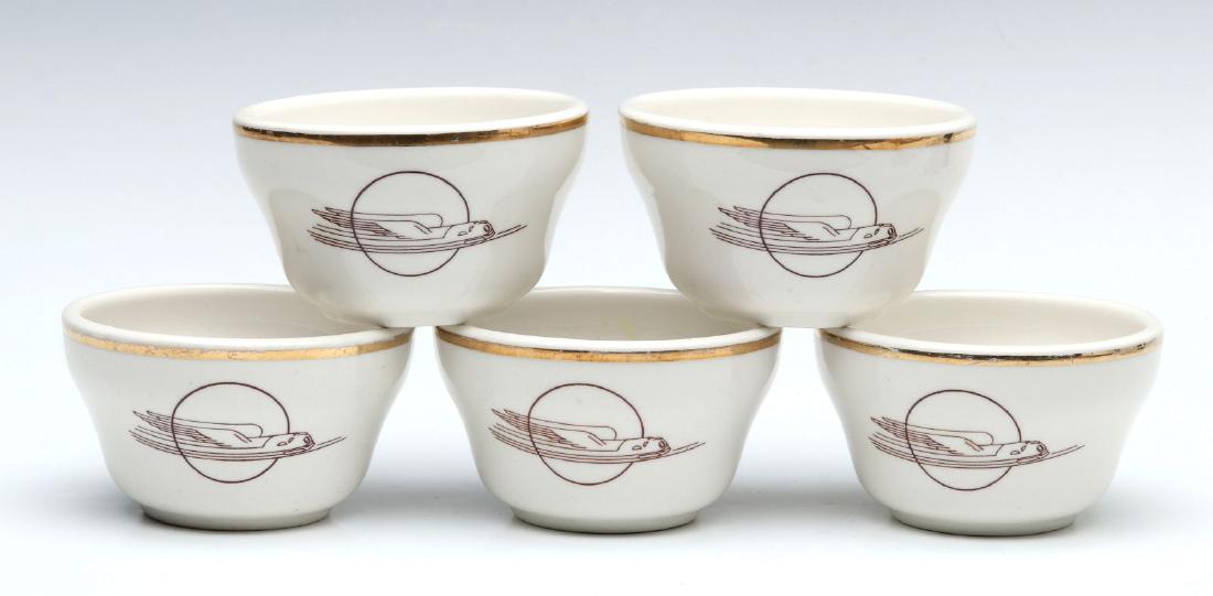 UNION PACIFIC RR WINGED STREAMLINER CUSTARD CUPS (1 of 7)