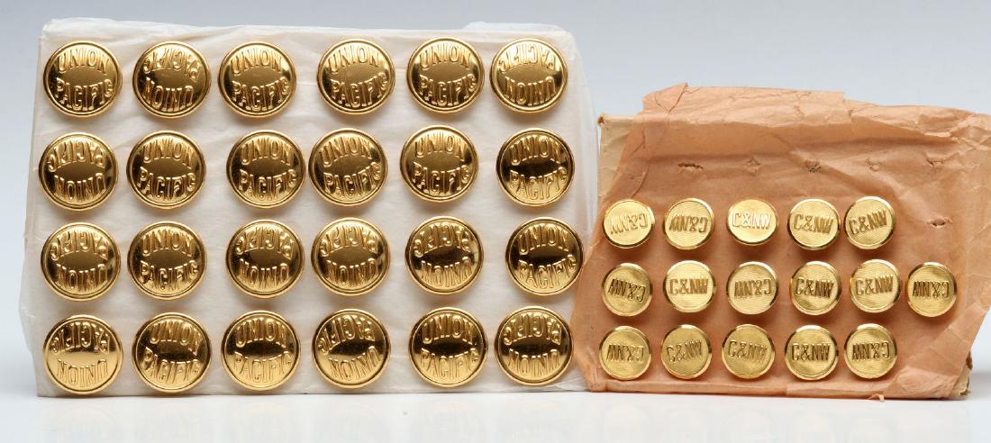 NEW OLD STOCK UNION PACIFIC AND C&NW BUTTONS (1 of 6)