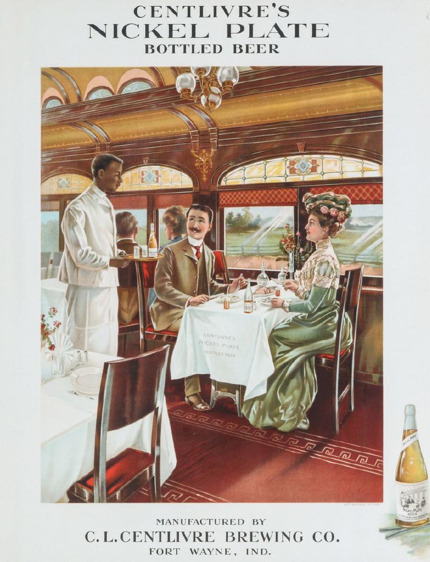 PRE-PRO CENTLIVRE'S NICKEL PLATE BEER ADVTG POSTER (1 of 9)
