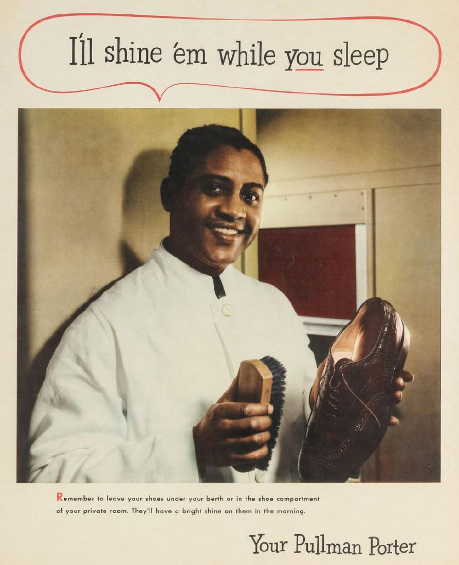 A 1952 PULLMAN PORTER ADVERTISING POSTER (1 of 7)