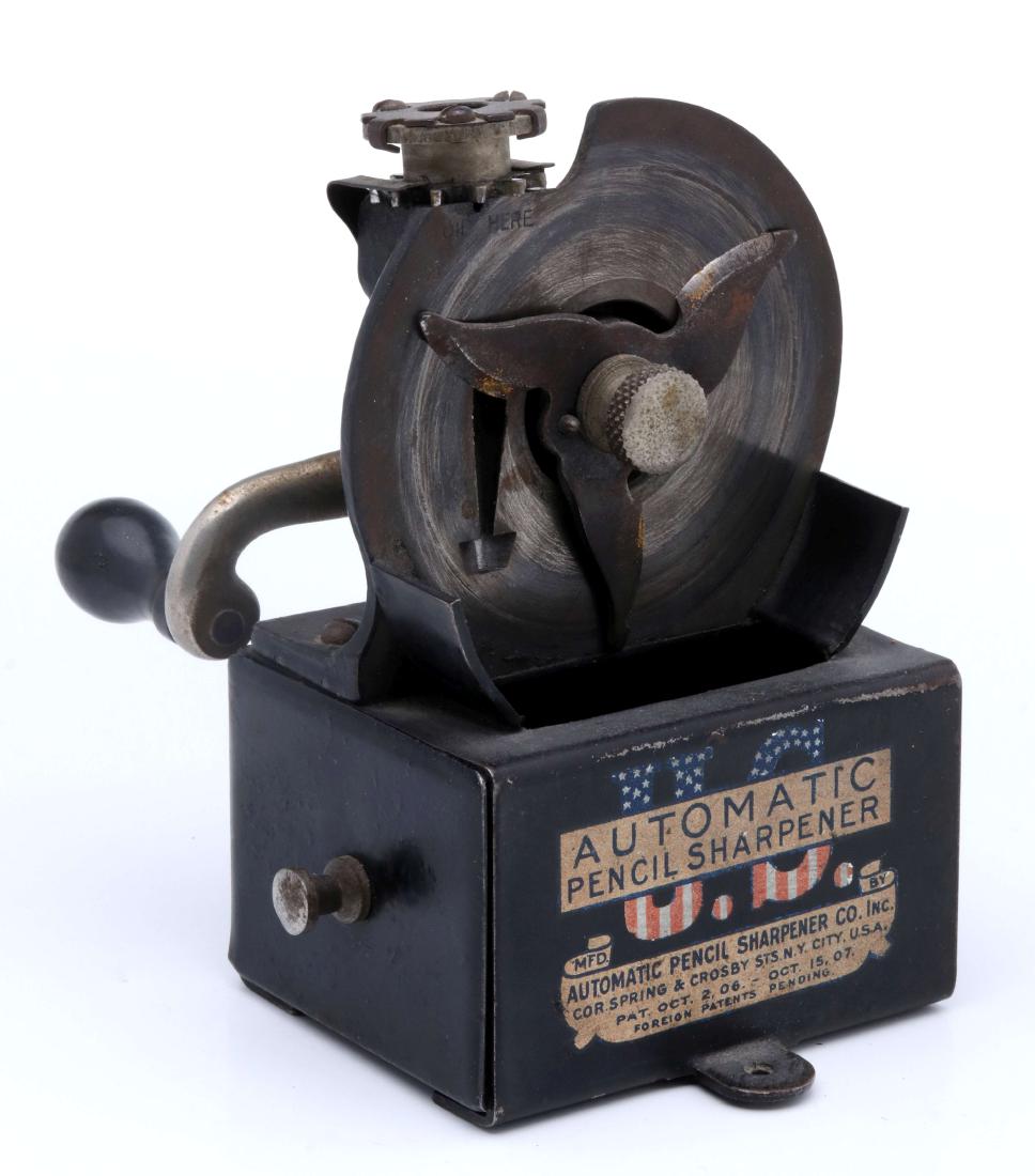 A U.S. AUTOMATIC PENCIL SHARPENER CIRCA 1907