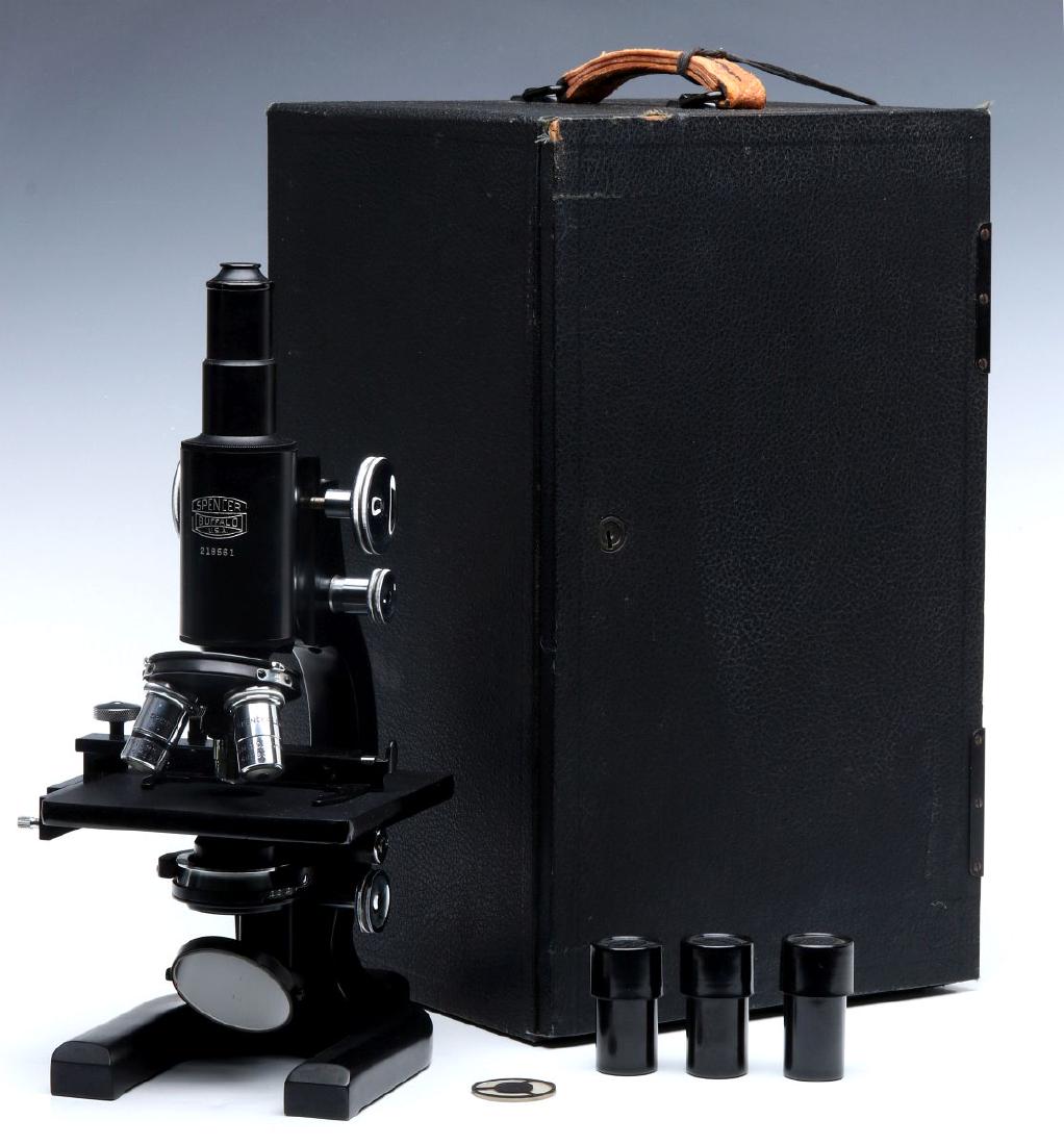 A VINTAGE SPENCER BUFFALO MONOCULAR MICROSCOPE (1 of 20)