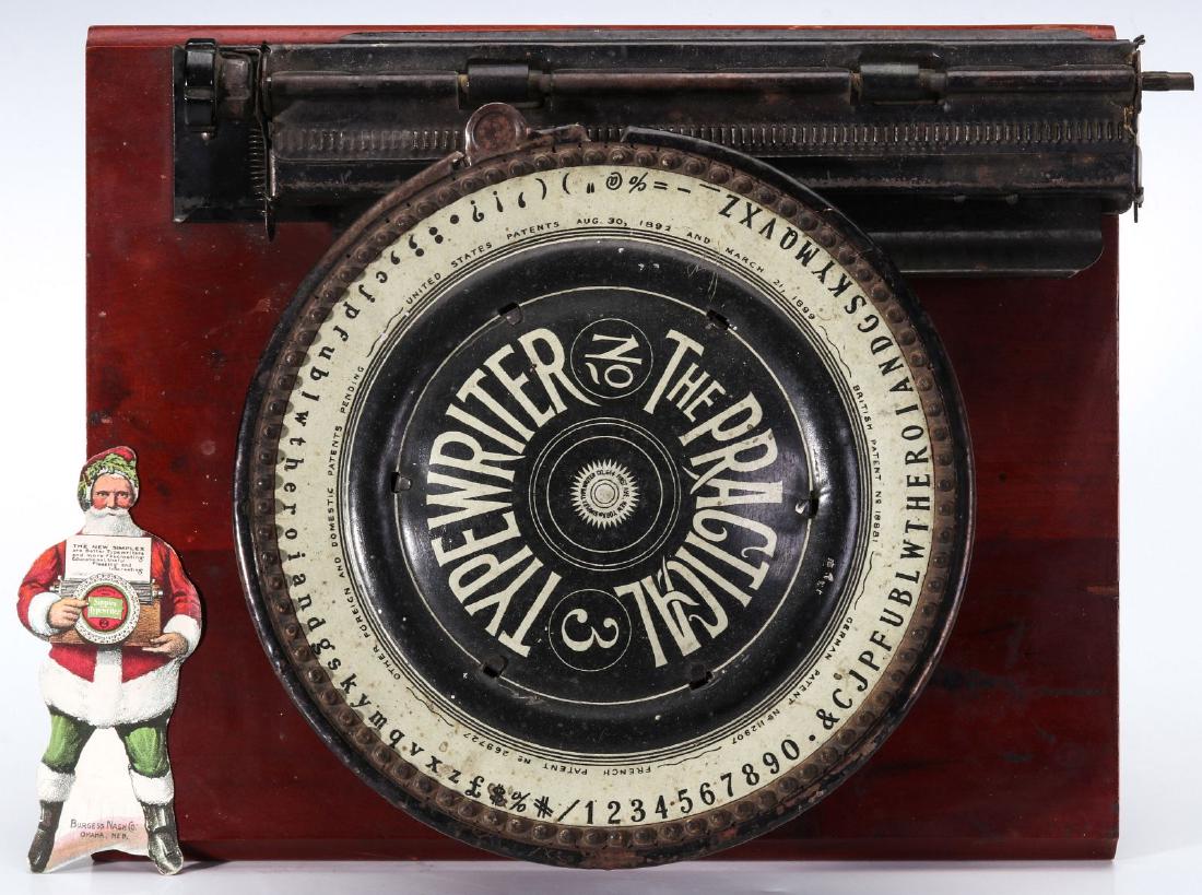 PRACTICAL TYPEWRITER NO 3 AND TRADE CARD W/ SANTA (1 of 17)