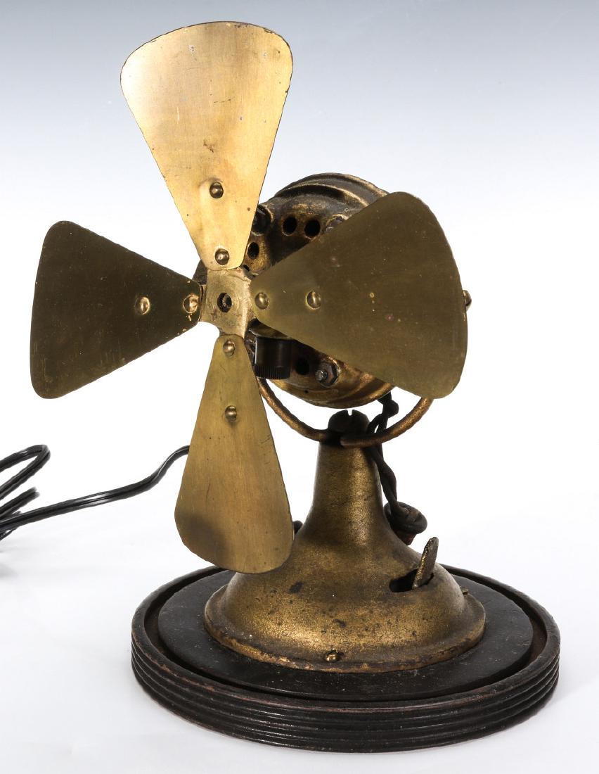 A FIDELITY ELECTRIC CO. ALL BRASS DESK FAN (1 of 12)