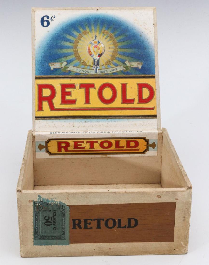 'RETOLD' CIGAR BOX REFERENCING EDISON'S FIRST LAMP (1 of 11)