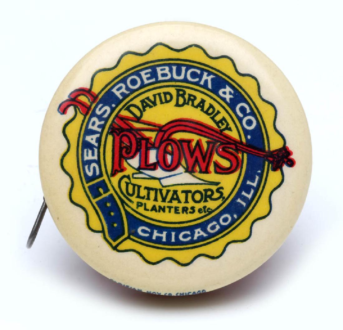 SEARS BRADLEY PLOWS CELLULOID ADVTG TAPE MEASURE (1 of 5)