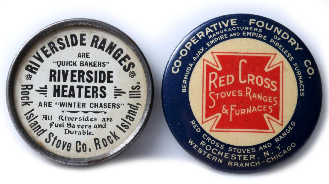 CIRCA 1900 RANGE AND STOVE ADVTG POCKET MIRRORS (1 of 7)