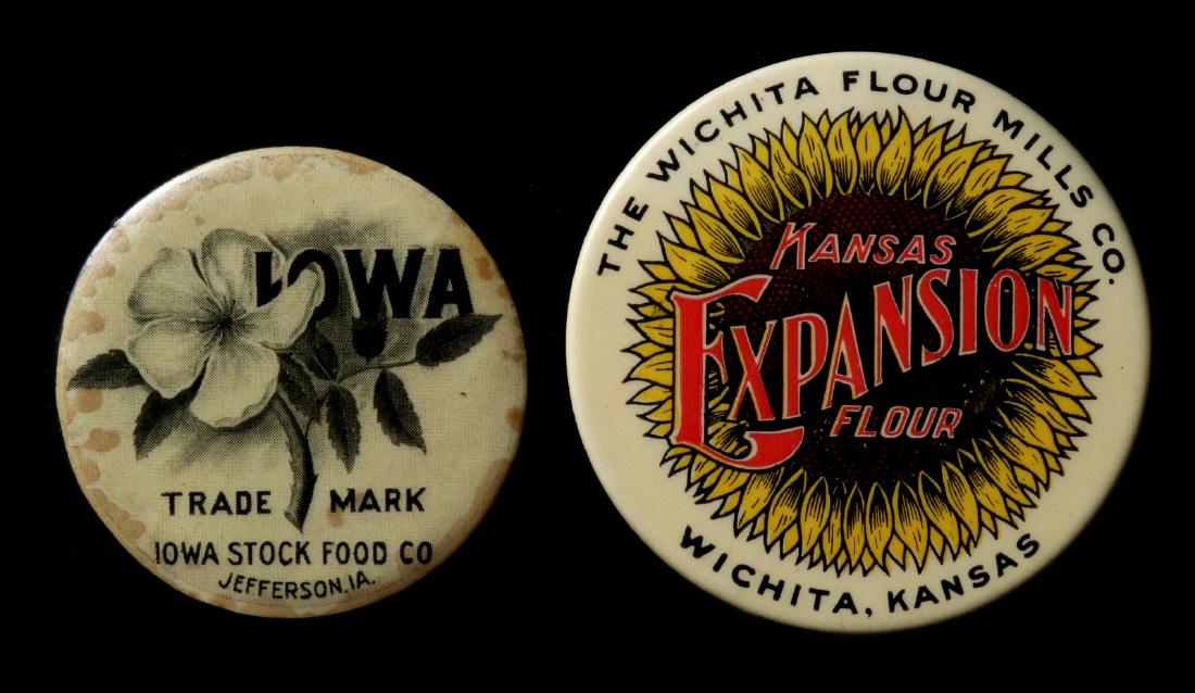 FLOUR AND STOCK FOOD ADVTG POCKET MIRRORS C. 1900 (1 of 6)
