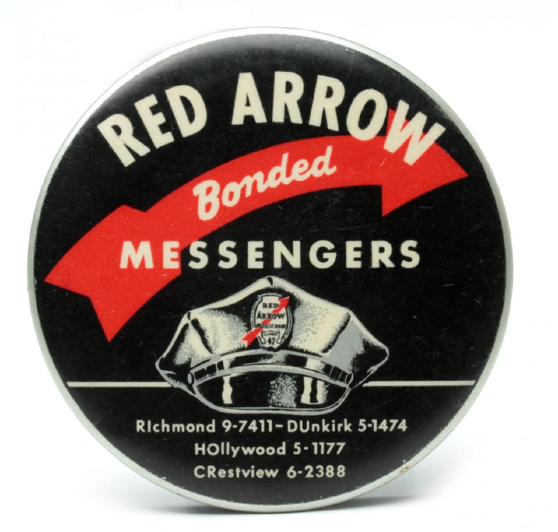 RED ARROW MESSENGERS CELLULOID ADVTG MIRROR C 1960 (1 of 8)
