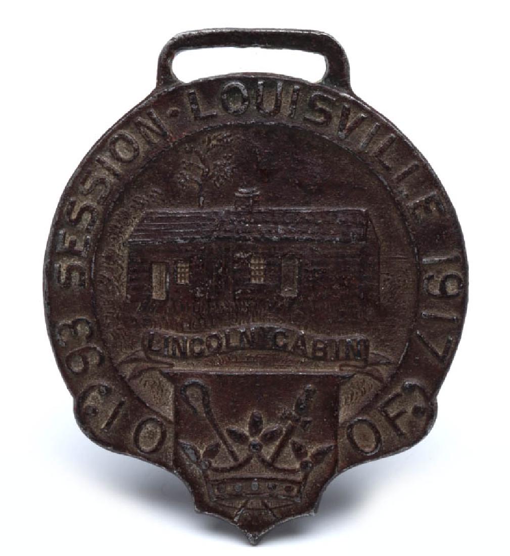 A 1917 IOOF LOUISVILLE 33RD SESSION WATCH FOB (1 of 5)