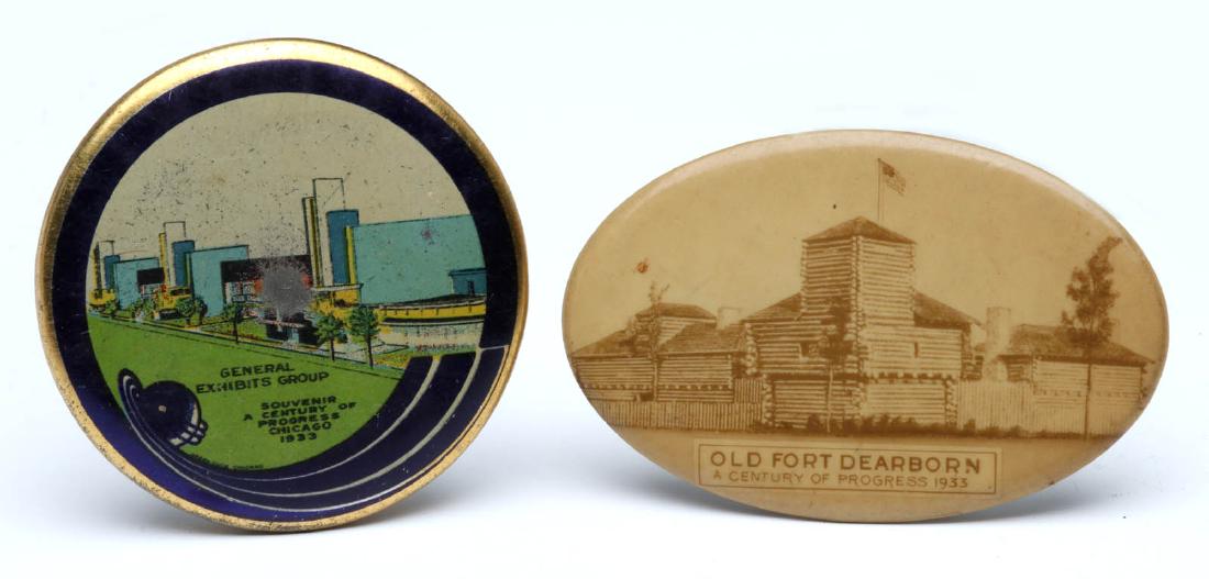 1933 CENTURY OF PROGRESS SOUVENIR POCKET MIRRORS (1 of 10)