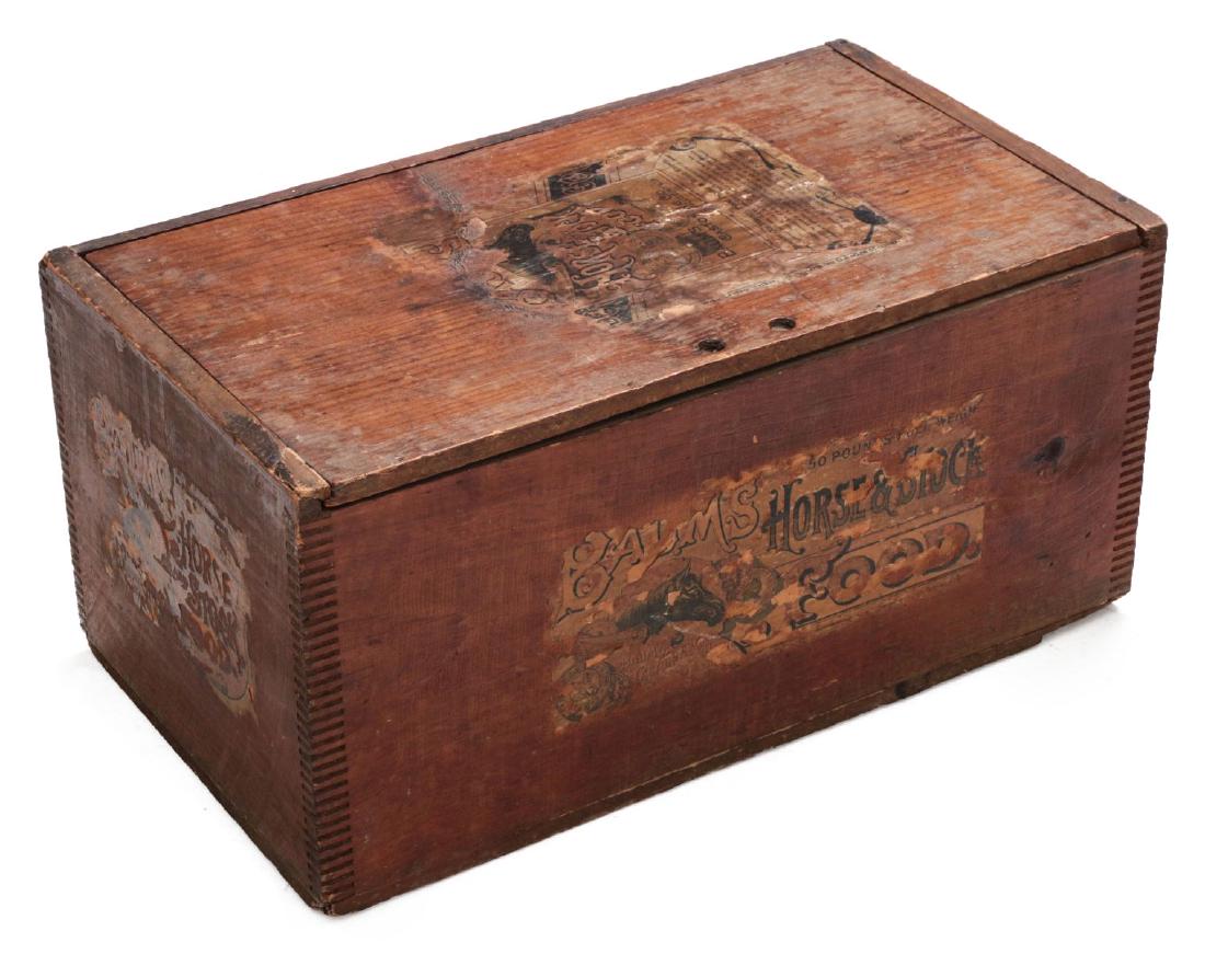 A 'BAUM'S HORSE AND STOCK FOOD' ADVERTISING CRATE (1 of 10)