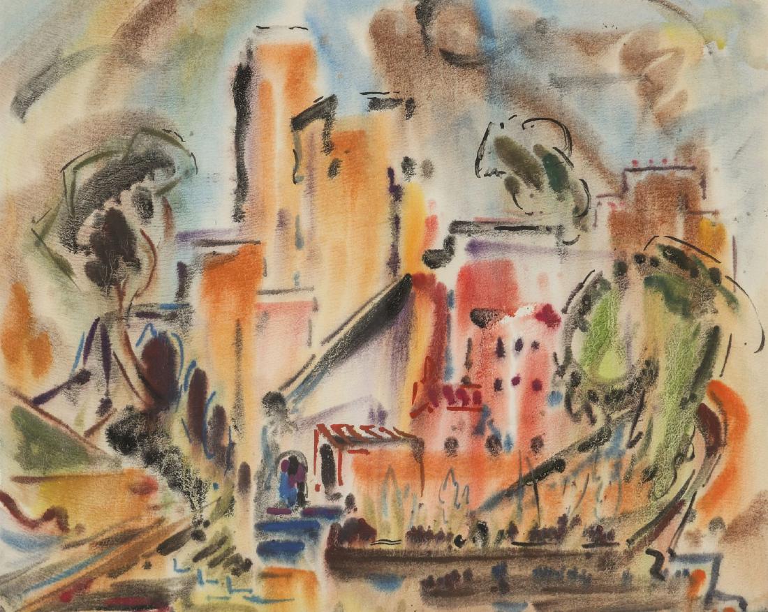 ERIC GIBBERD (1897-1972) WATERCOLOR ON PAPER (1 of 11)
