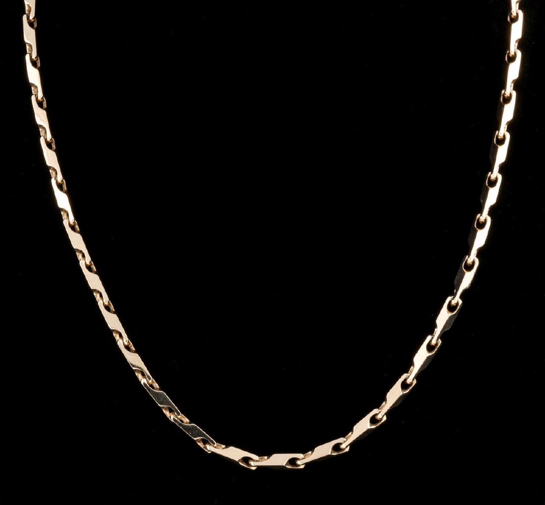 A CONTEMPORARY 14K GOLD HEAVY LINK CHAIN NECKLACE (1 of 8)
