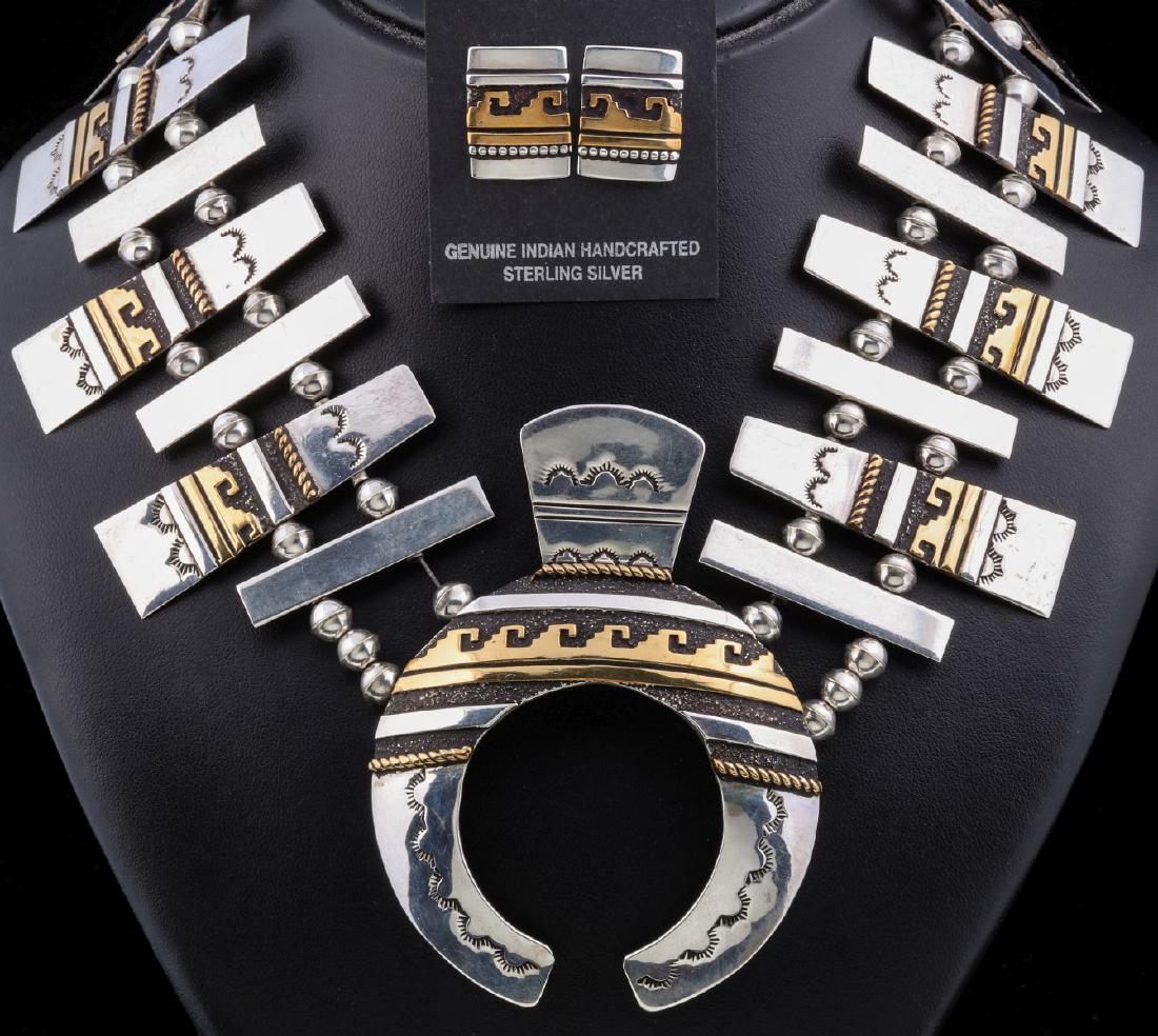 A TOMMY SINGER OVERLAY SQUASH BLOSSOM NECKLACE (1 of 8)