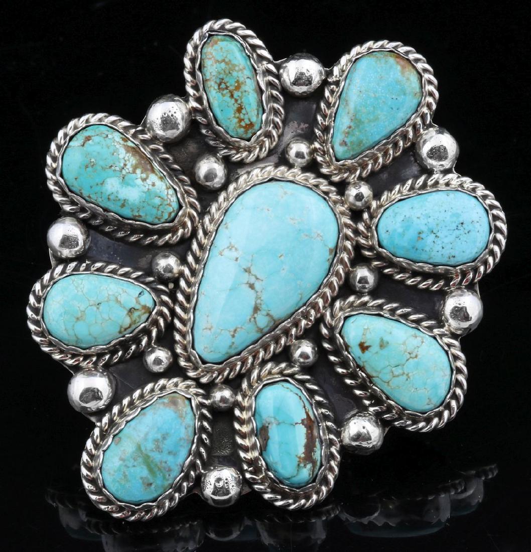 A TURQUOISE CLUSTER RING SIGNED AUGUSTINE LARGO (1 of 6)