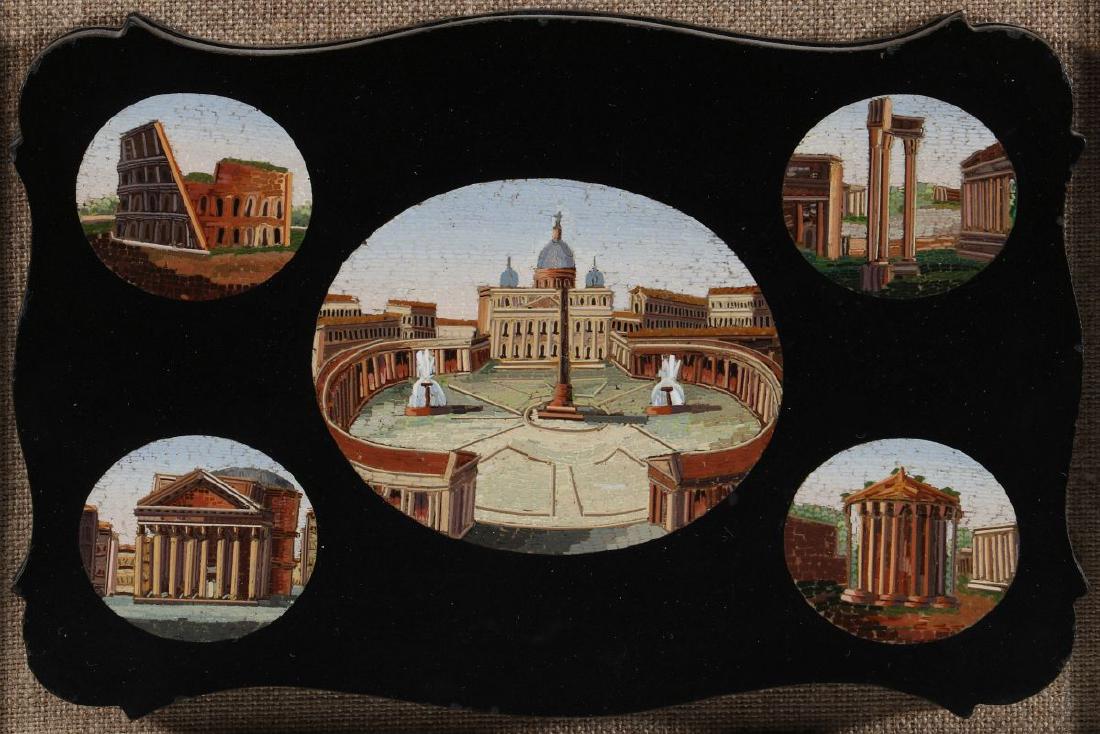 A 19TH CENT GRAND TOUR MICRO MOSAIC PLAQUE (1 of 1)
