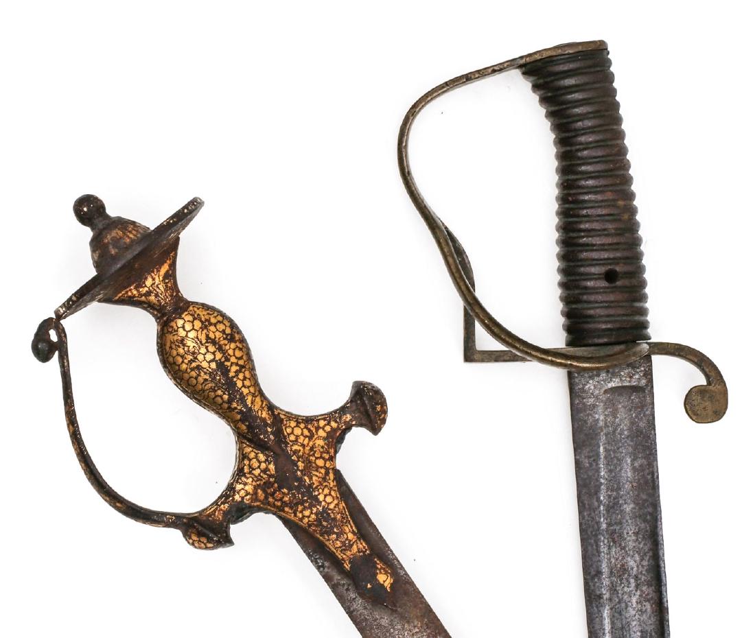 TURKISH SCIMITAR AND EUROPEAN CAVALRY SWORD (1 of 14)
