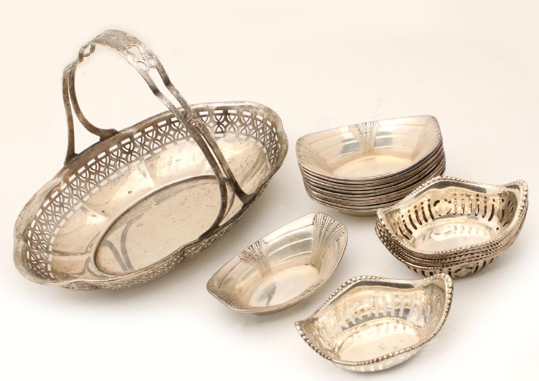 ESTATE STERLING SILVER: BASKET AND NUT DISH SETS (1 of 14)