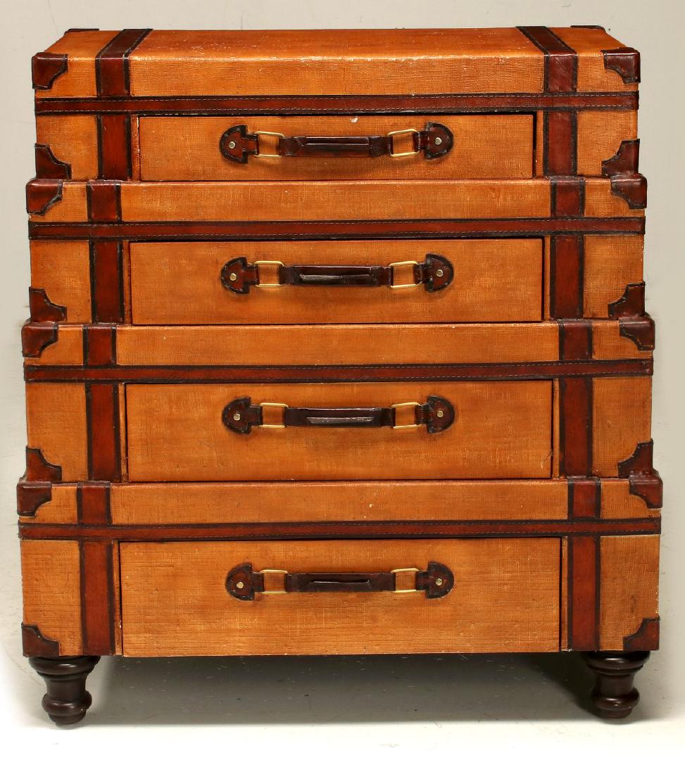 A CONTEMPORARY MAITLAND SMITH TYPE SUITCASE CHEST (1 of 11)