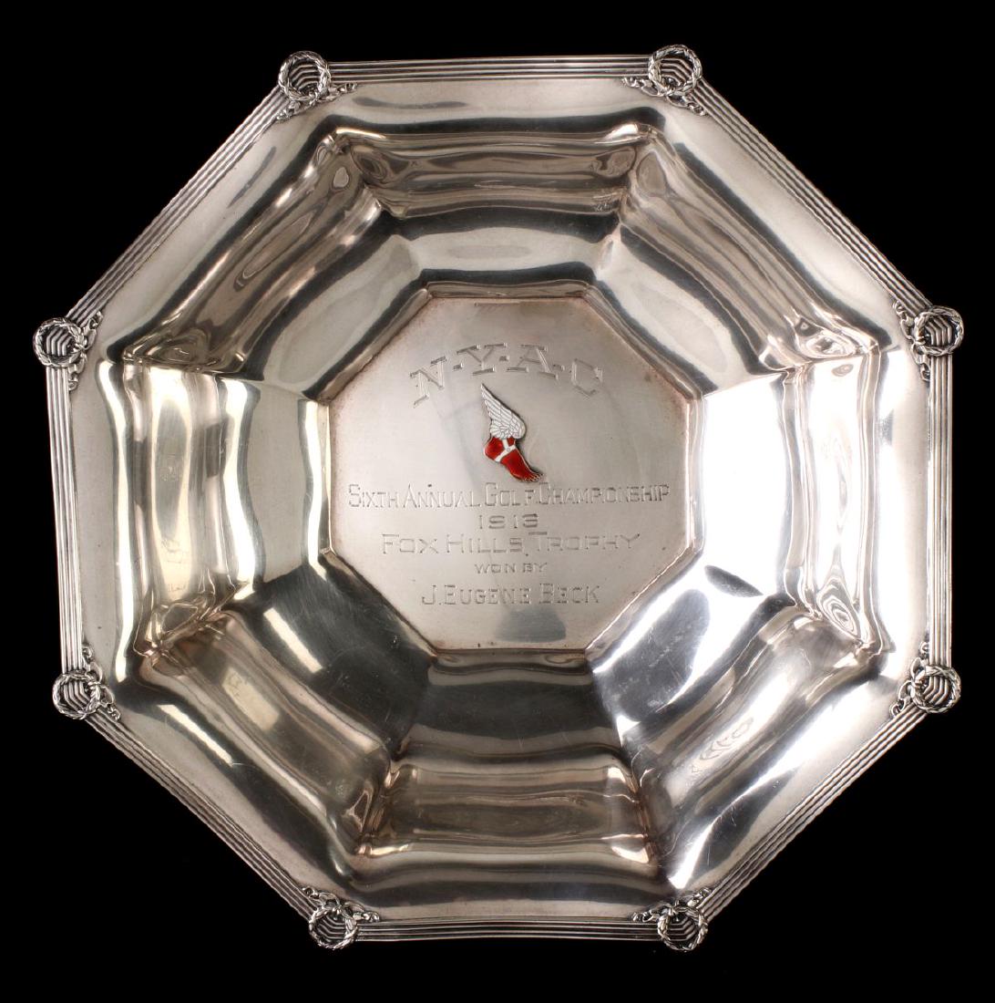 A WALLACE STERLING SILVER GOLF TROPHY BOWL 1916 (1 of 9)