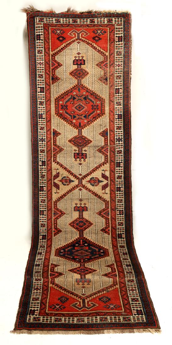AN ANTIQUE CAUCASIAN KARABAUGH HANDMADE RUNNER (1 of 7)