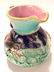 211: VICTORIAN MAJOLICA FISH & SEASHELL PITCHER - 3