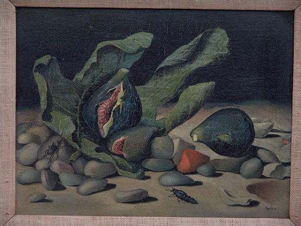 OIL ON BOARD BY GEORGES SPIRO (1909-1994): A nice early work by this French artist, likely from the late 1940's, the majority of Spiro works are much later. This originated in an estate that included several similar works previously sold here