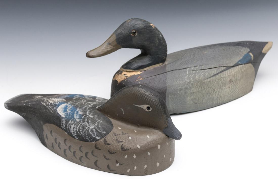 TOM MARTINDALE MALLARD DRAKE, WOOD DUCK HEN DECOYS (1 of 11)