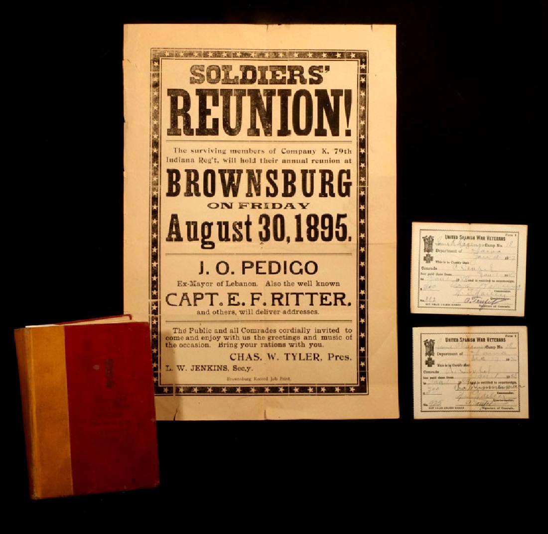 1895 CIVIL WAR VET REUNION POSTER, SPAN-AM ITEMS (1 of 15)